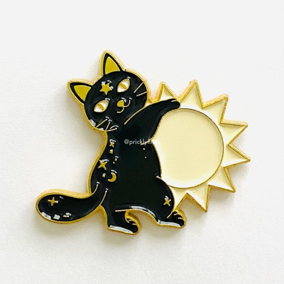 pricklyfinds Jewelry - 4/$20 Celestial Cat And Sun Enamel Pin